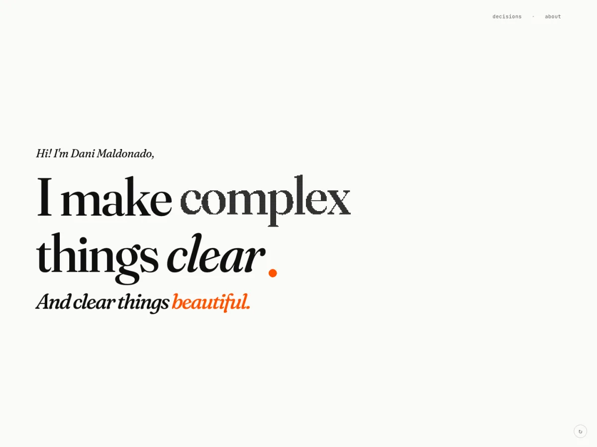 Dani Maldonado website hero